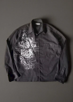 Y2K Hemd mit Engelsmotiv Gothic Schrift Grunge Streetwear Unisex, brand: gothic, condizioni: Ottime, taglia: M, €34.99, €37.44 include la Protezione acquisti