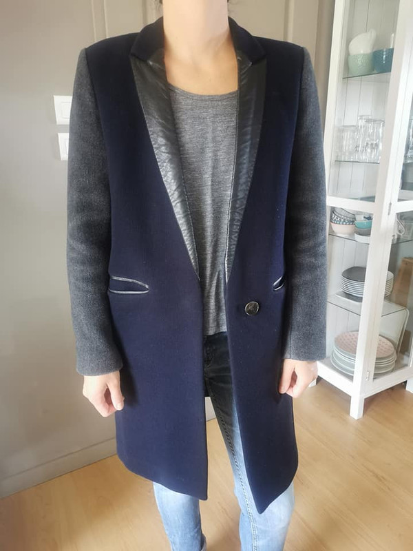 manteau sandro bleu