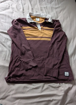 Denver Hayes Red Burgundy Yellow Mustard Striped Men's Rugby Polo Shirt Size XL, brand: DENVER HAYES, condition: Good, size: XL, £14.00, £15.40 includes Buyer Protection