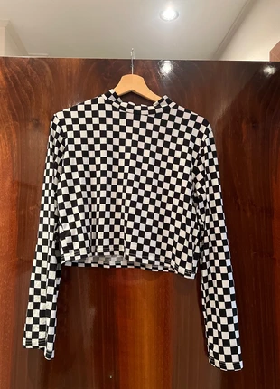 Maglietta maniche lunghe scacchi, brand: Shein, condizioni: Nuovo senza cartellino, taglia: L / IT 44 / EU 40, €5.00, €5.95 include la Protezione acquisti