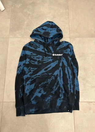 felpa tie-dye  blu e nera, marca: ELEMENTS, estado: Novo sem etiquetas, tamanho: XS, €12.00, €13.30 inclui Proteção do Comprador