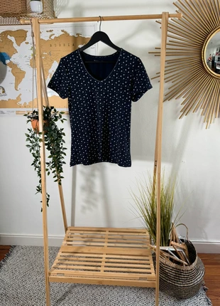 Tee shirt Woman by Gémo bleu marine imprimé blanc Taille XXL, marke: Gémo, zustand: Sehr gut, größe: XXL / 44 / 16, 5,00 €, 5,95 € beinhaltet Vinted-Käuferschutz Pro