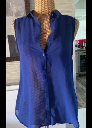 Prachtige kobalt blauwe mouwloze blouse | H&M | Maat 38, marca: H&M, estado: Muy bueno, tamaño: M / 38 / 10, 5,00 €, 5,95 € Protección al comprador incluida