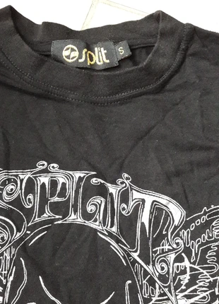 t shirt noir et tête de mort argenté Split , marca: Split, estado: Muito bom, tamanho: S / 36 / 8, €5.00, €5.95 inclui Proteção do Comprador