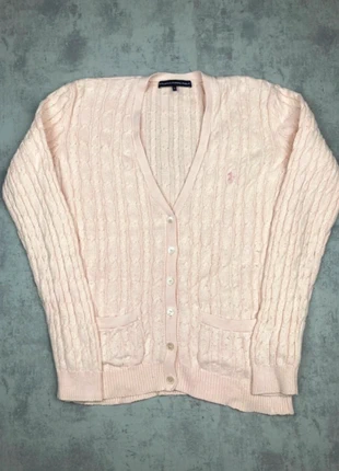 Gilet pull torsadé Ralph Lauren rose pale taille L cardigan logo brodé rose, marque: Ralph Lauren, état: Très bon état, taille: L / 40 / 12, 34,00 €, 36,40 € Protection acheteurs (Pro) incluse