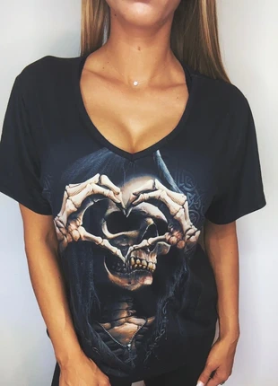 Tee Shirt tête de mort noir , Taille L 🖤, brand: Shein, condition: Very good, size: L / 40 / 12, €5.00, €5.95 includes Buyer Protection