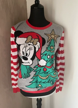 Disney Minnie Mouse Christmas Sweater grey red size XS S, marque: Noël, état: Très bon état, taille: S / 36 / 8, 16,95 €, 18,50 € Protection acheteurs (Pro) incluse
