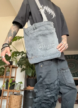 Tote bag en jeans gris, merk: Custommade, staat: Nieuw zonder prijskaartje, € 15,00, € 16,45 inclusief Kopersbescherming