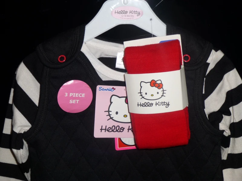 robe polo manche long collant HELLO kitty taille 12 / 18 mois - photo numéro 3