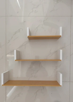 Set 3 mensole x bagno cucina salone legno Bamboo bambù, marque: Set, état: Neuf sans étiquette, 14,99 €, 16,44 € Protection acheteurs incluse