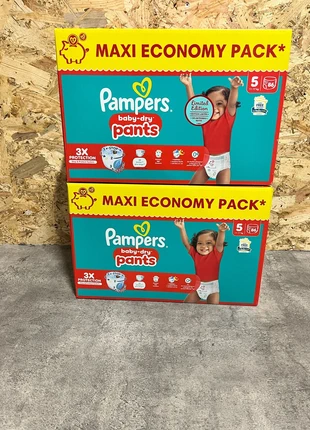 172 pants - Lot de 2 packs Maxi Economy de couches Pampers taille 5 (11-17kg), marque: Pampers, état: Neuf avec étiquette, taille: 11–25 kg, 45,00 €, 47,95 € Protection acheteurs (Pro) incluse
