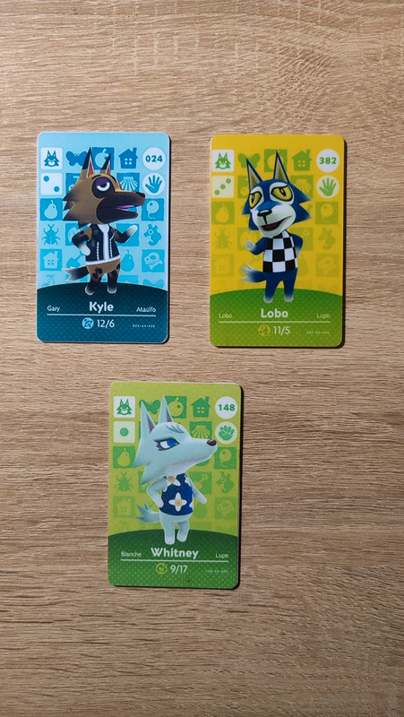 Lot fausses cartes Amiibo (loup) 1