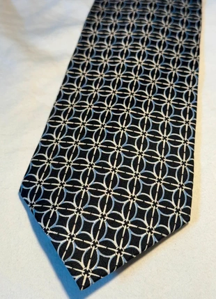 Fox & Chave Blue Silk Geometric Patterned Tie 10.1cm Wide, brand: Fox & Chave, condition: Very good, £16.99, £18.54 includes Buyer Protection