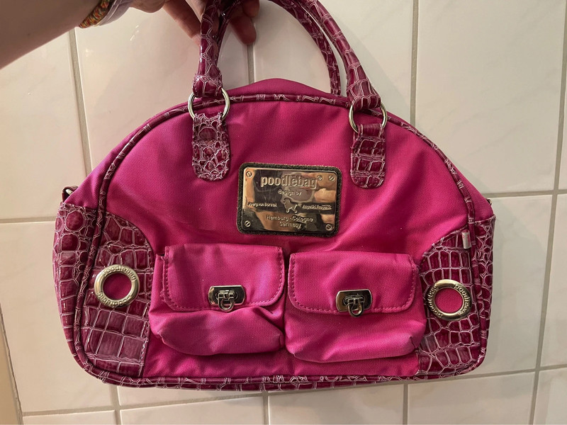 Poodlebag Handtasche Damen Herren Unisex Tasche pink  1