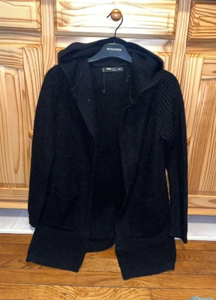 gilet à capuche noir en laine T34, marque: New Yorker, état: Neuf sans étiquette, taille: XS / 34 / 6, 5,99 €, 6,99 € Protection acheteurs incluse