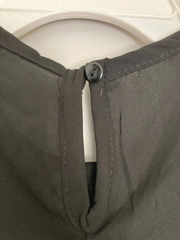 Top fluide noir transparent - Taille S - photo numéro 7