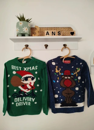 2 pulls de noël - 3 ans -, brand: TEX, condizioni: Ottime, taglia: 3 anni / 98 cm, €10.00, €11.20 include la Protezione acquisti Pro