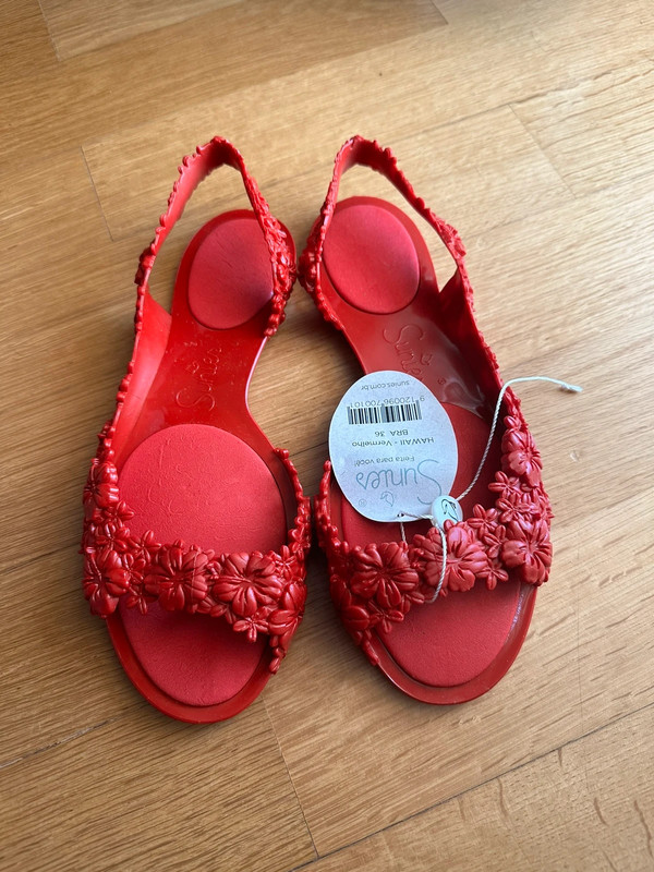 Sandálias Sunies Hawaii Red Sandals Tamanho 38 1