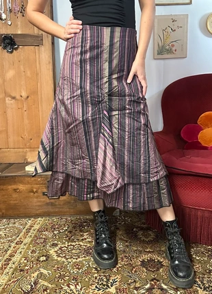 Magnifique jupe à volant asymétrique rayé y2k long skirt whimsical vibe, brand: Xanaka, condition: Very good, size: M / 38 / 10, €15.00, €16.45 includes Buyer Protection Pro