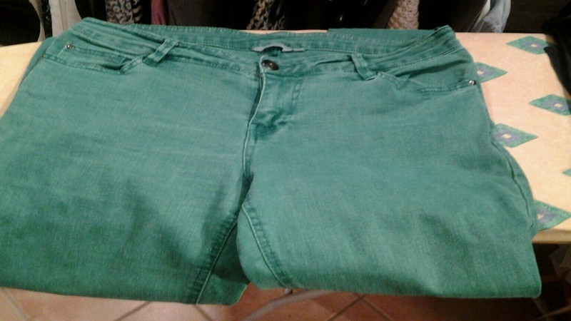 Jean Pantalon  skinny vert 3