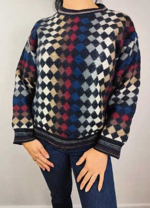 Pull hiver ethnique Enzo Lorenzo femme – Taille XS coupe ample en laine #738, brand: Vintage Dressing, condition: Very good, size: XS / 34 / 6, €17.00, €18.55 includes Buyer Protection