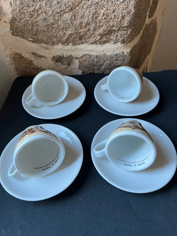 Lot de 4 tasses à espresso Porcellana Vera PTM pour Kimbo Italie 4