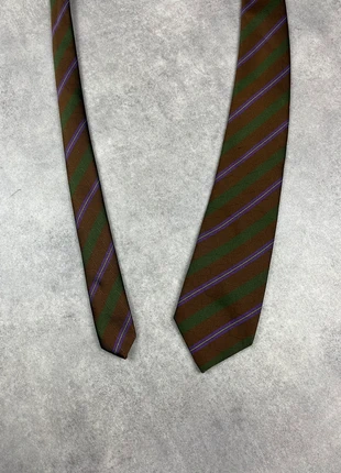 Cravate a rayures Vinatge Jam Tyl marron/vert/violet - Made in France - Taille 144cm, marque: Vintage Dressing, état: Très bon état, 2,00 €, 2,80 € Protection acheteurs incluse