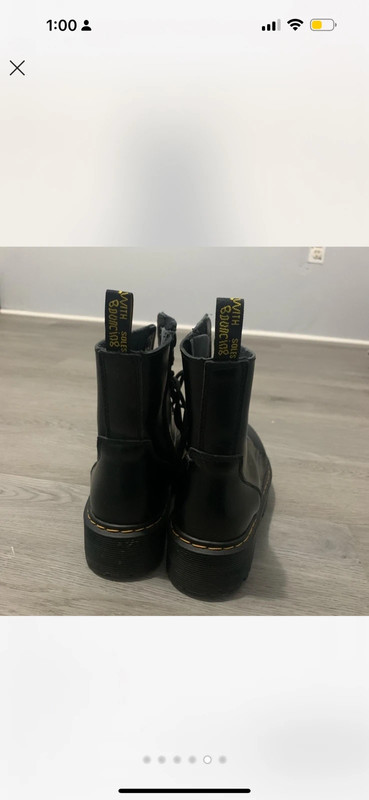 Black dr martens combat boots 3