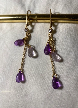 Boucles d’oreilles violettes et dorées délicates en Casquade 2 couleurs, marke: Delicate, zustand: Neu, 5,00 €, 5,95 € inklusive Vinted-Käuferschutz