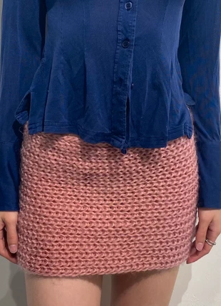 knitted mini skirt xxs, merk: Hand Knitted, staat: Heel goed, maat: XS / 34 / 6, € 25,00, € 26,95 inclusief Kopersbescherming