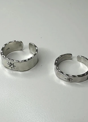 Lot de 2 bagues argentées, brand: CHROME, condition: New without tags, size: Adjustable, €8.99, €10.14 includes Buyer Protection Pro