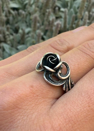 Silver 925 adjustable rose ring vintage, marca: Argent, estado: Muito bom, tamanho: Ajustável, €28.00, €30.10 inclui Proteção do Comprador