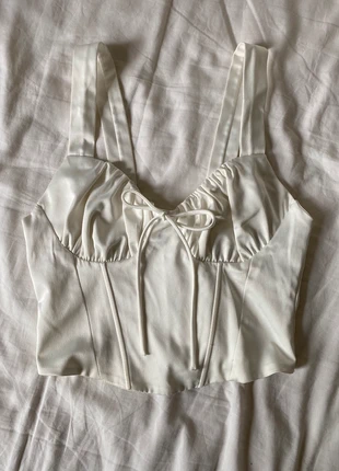 Top blanc, marque: Bershka, état: Bon état, taille: S / 36 / 8, 5,50 €, 6,48 € Protection acheteurs incluse