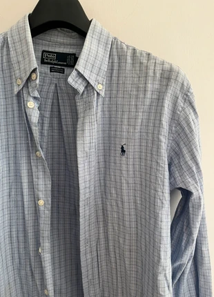Camicia uomo Polo Ralph Lauren a quadri azzurri, in cotone leggero., marque: Ralph Lauren, état: Bon état, taille: M, 9,99 €, 11,19 € Protection acheteurs incluse
