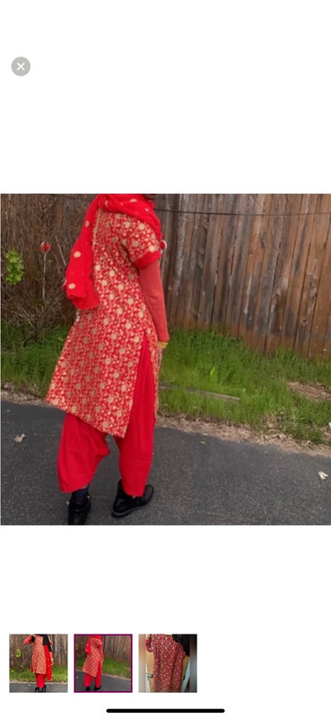 Red shalwar kameez 3