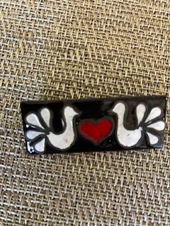 Rectangular Enamel Hand Painted Pin! 3