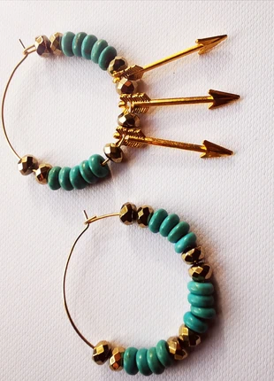 Boucles d'oreilles flèches, marca: Suzy, estado: Muy bueno, 9,00 €, 10,15 € Protección al comprador incluida