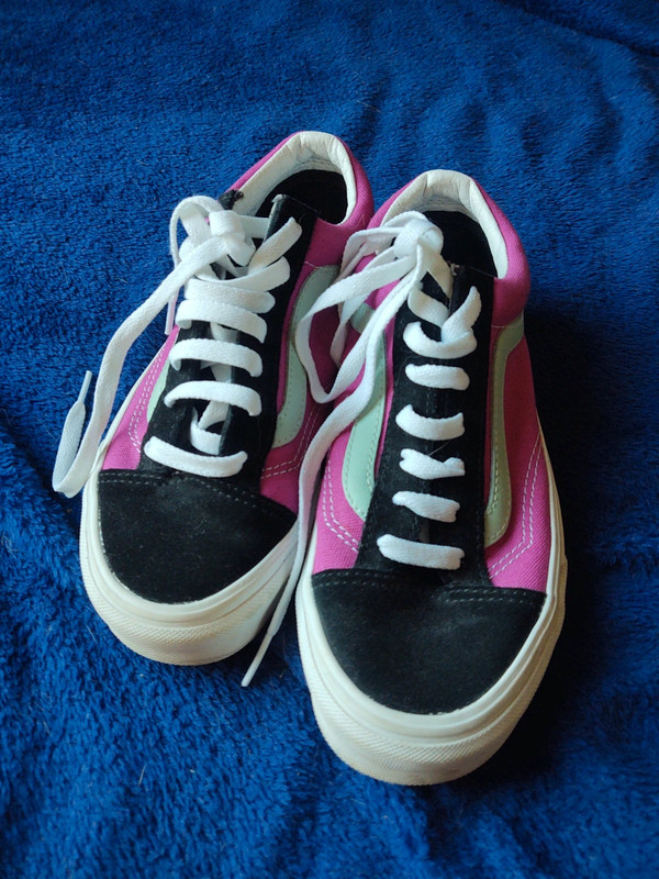 Pink green vans hot sale