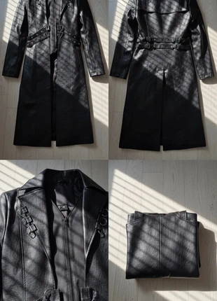 Manteau Long Simili Cuir Noir – Gothique / Streetwear / Grunge / Dark Aesthetic / Minimal, brand: Maison Dareléa, condition: Very good, size: M, €99.90, €105.60 includes Buyer Protection Pro