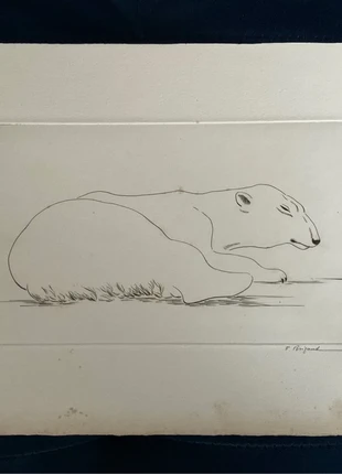 Florentin Brigaud Sculpteur animalier , gravure ours années 30 , signée, numerotée, art ancien, brand: Florentin Brigaud, condition: Good, €30.00, €32.20 includes Buyer Protection Pro