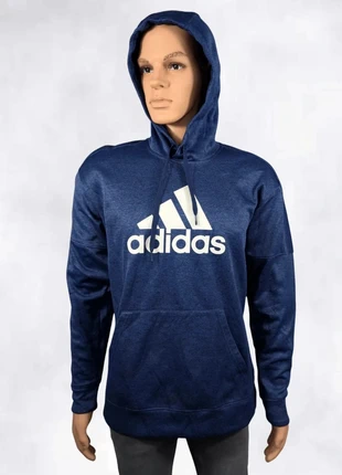 🔵 Sweat à capuche Adidas Climawarm – Taille L/XL – Bleu marine effet satiné – Logo print relief, brand: adidas, condition: Very good, size: L, €15.00, €16.45 includes Buyer Protection Pro