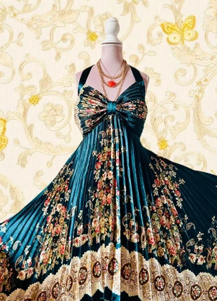 💐Jolie robe vintage originale satin plissée à pan baroque satin floral dress💐, marke: Vintage, zustand: Sehr gut, größe: XL / 42 / 14, 24,00 €, 25,90 € beinhaltet Vinted-Käuferschutz Pro