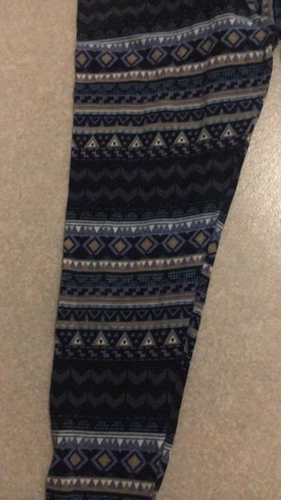 Legging bleu motif aztèque 3