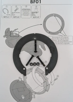 Bride GIVI BF01 – Système Tanklock pour sacoche de réservoir moto, marca: Givi, estado: Muy bueno, 10,00 €, 11,20 € Protección al comprador incluida