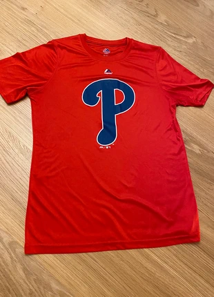 T-shirt de sport Majestic orge, marque: Majestic, état: Bon état, taille: S, 5,00 €, 5,95 € Protection acheteurs incluse