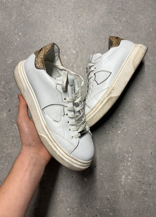 Chaussures Philipp Model femme baskets blanches compensées basses cuir V-CPM4, marque: Philippe Model, état: Bon état, taille: 39, 39,90 €, 42,60 € Protection acheteurs incluse