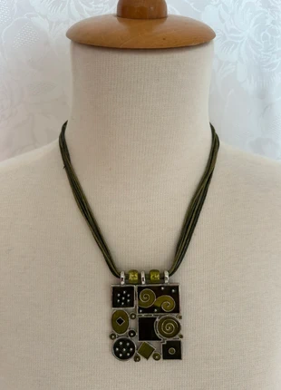 Collier vintage fairy bohème géométrique vert y2k, merk: Vintage Dressing, staat: Heel goed, € 9,90, € 11,10 inclusief Kopersbescherming