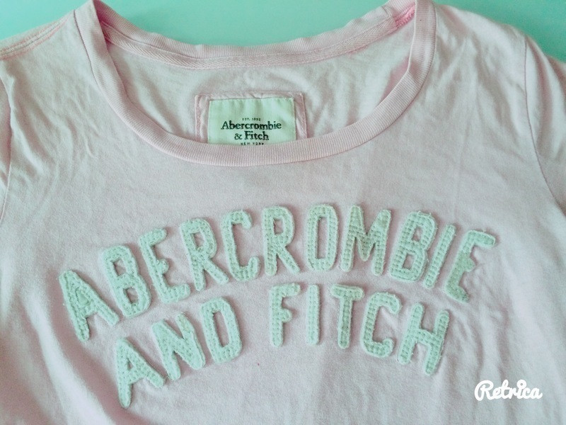 T-shirt abercrombie rose pale 2