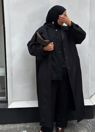 Trench long oversize noir, marque: Eynaa Paris, état: Neuf avec étiquette, taille: L / 40 / 12, 59,00 €, 62,65 € Protection acheteurs incluse