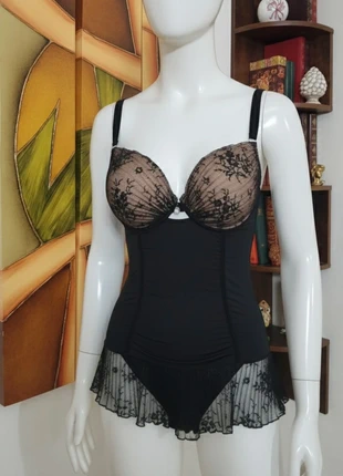 🖤Body Corsetto Push-Up Pizzo Nero Y2K Revival | Coquette Aesthetic, marke: COQUETTE, zustand: Sehr gut, größe: L / 40 / 12, 14,00 €, 15,40 € inklusive Vinted-Käuferschutz